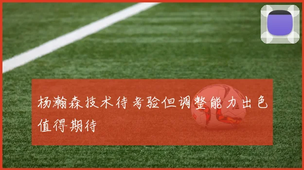杨瀚森技术待考验但调整能力出色值得期待